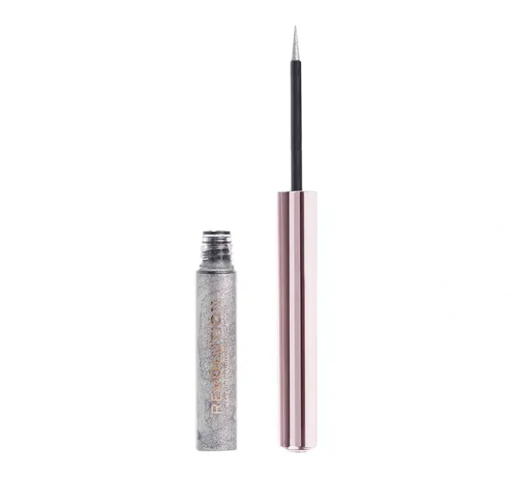 Makeup Revolution Festive Allure błyszczący eyeliner do powiek Silver Flush 2,4ml