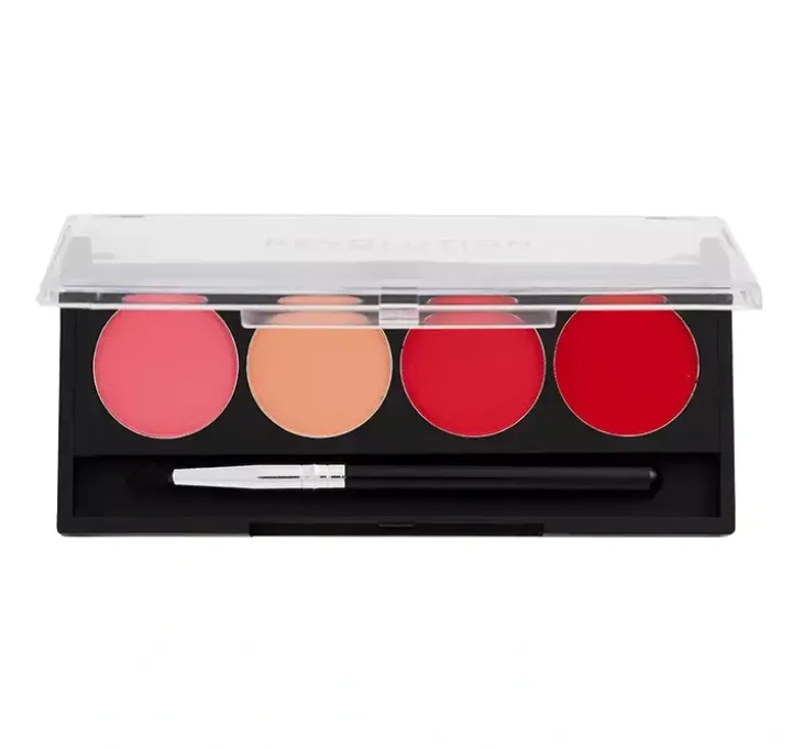 Makeup Revolution Graphic Liners paleta żelowych eyelinerów z pędzelkiem Pretty Pink 5,4g