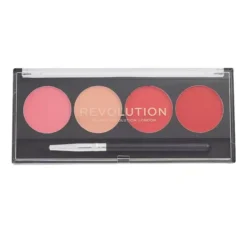 Makeup Revolution Graphic Liners paleta żelowych eyelinerów z pędzelkiem Pretty Pink 5,4g