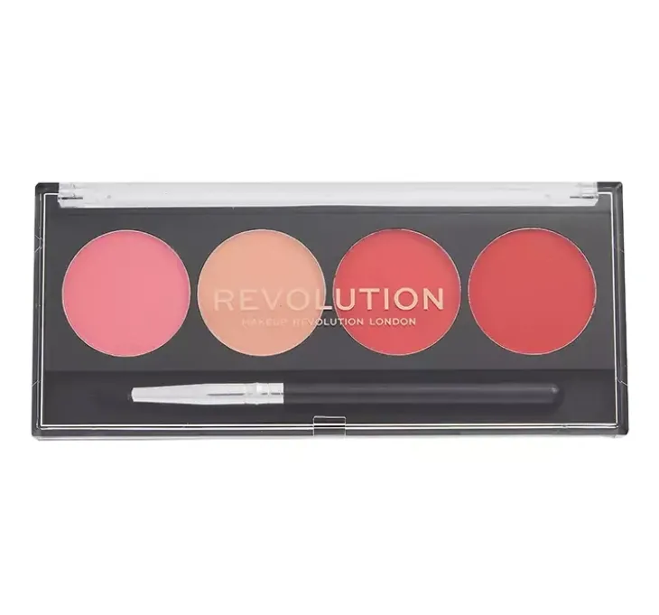 Makeup Revolution Graphic Liners paleta żelowych eyelinerów z pędzelkiem Pretty Pink 5,4g