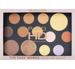 Makeup Revolution Pro HD paleta do makijażu twarzy Medium Dark