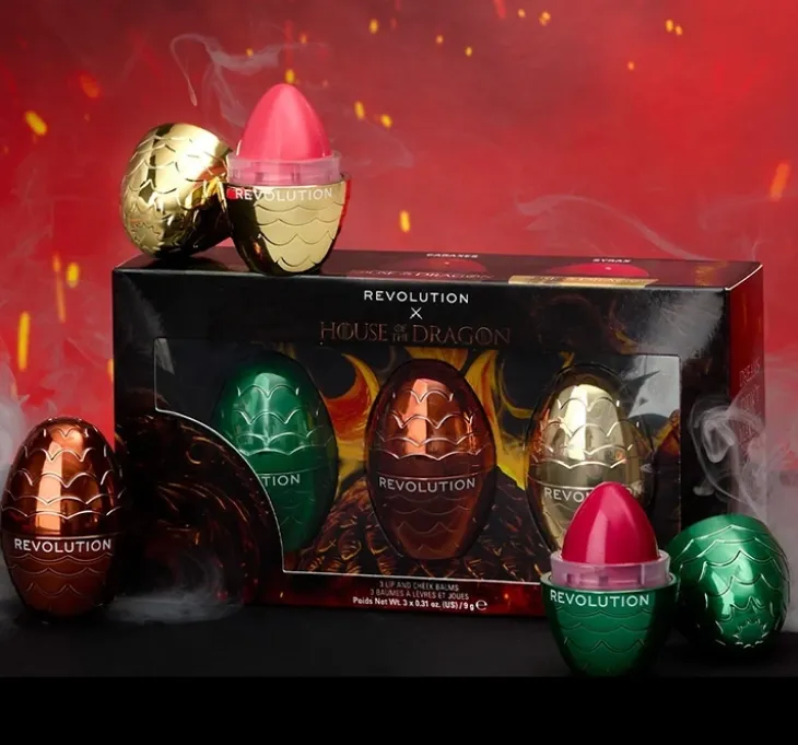 Makeup Revolution x House Of The Dragon zestaw balsamów do ust i policzków 3 x 9g