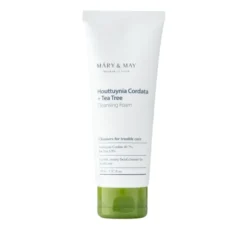 Mary&May Houttuynia Cordata + Tea Tree Cleansing Foam łagodząca pianka do mycia twarzy 150 ml