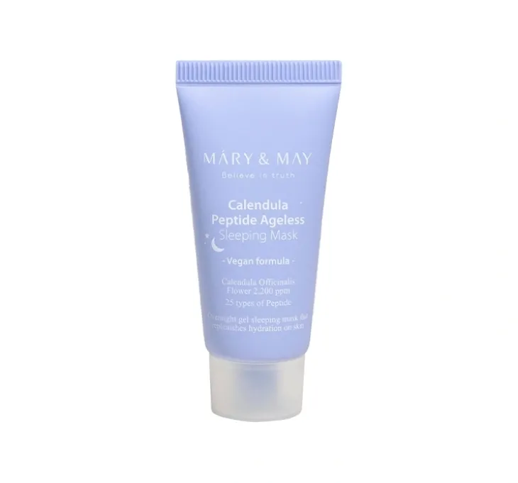 Mary&May Vegan Calendula Peptide Ageless Sleeping Mask łagodząco-ujędrniająca maseczka do twarzy na noc 30 g