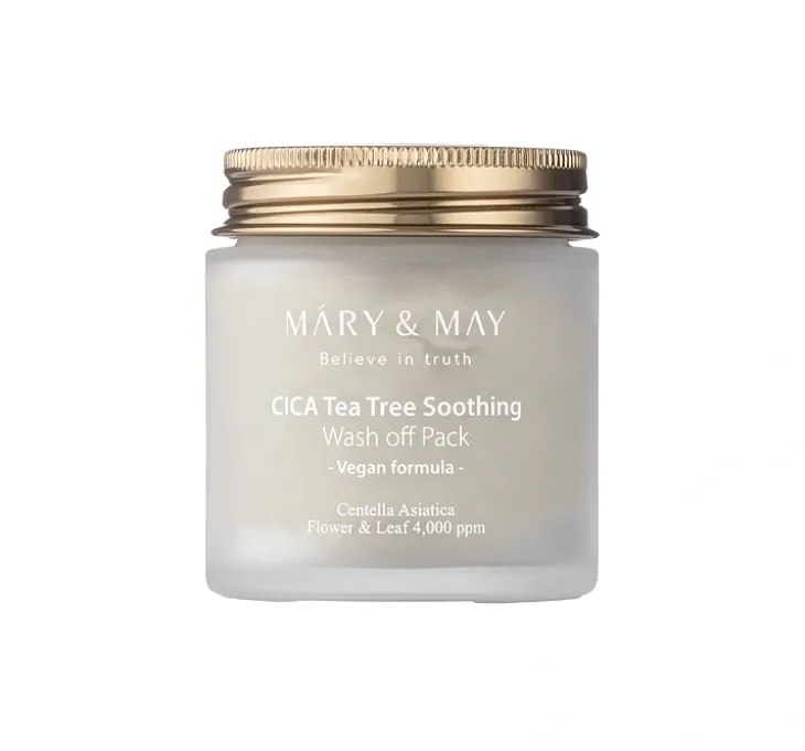 Mary&May Vegan CICA Tea Tree Soothing Wash off Pack kojąca maseczka do twarzy 125 g