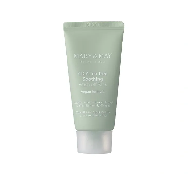 Mary&May Vegan CICA Tea Tree Soothing Wash off Pack kojąca maseczka do twarzy 30 g