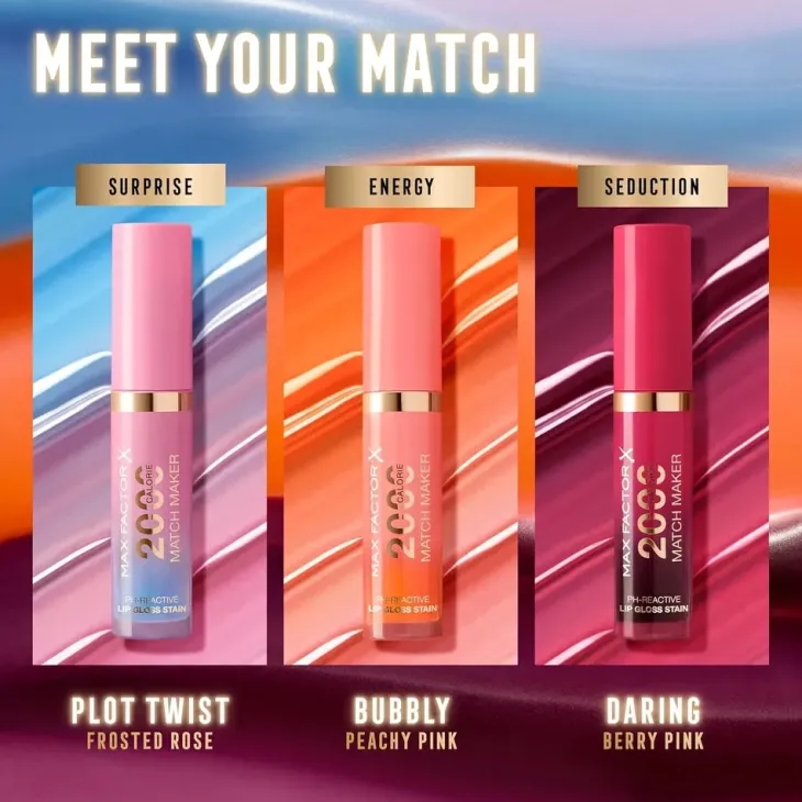 Max Factor 2000 Calorie Match Maker Lip Gloss & Stain błyszczyk do ust aktywowany przez pH skóry 20 Plot Twist 4,4 ml