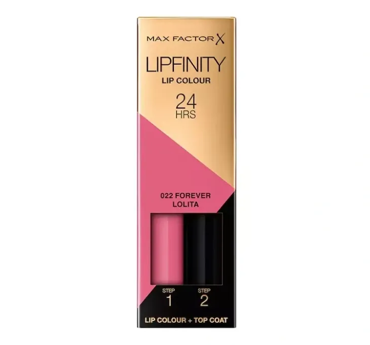 Max Factor Lipfinity pomadka 022 Forever Lolita 2,3 ml + Top Coat 1,9 g