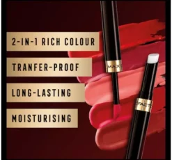 Max Factor Lipfinity pomadka 160 Iced 2,3 ml + Top Coat 1,9 g