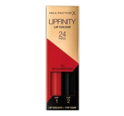 Max Factor Lipfinity pomadka 125 So Glamorous 2,3 ml + Top Coat 1,9 g