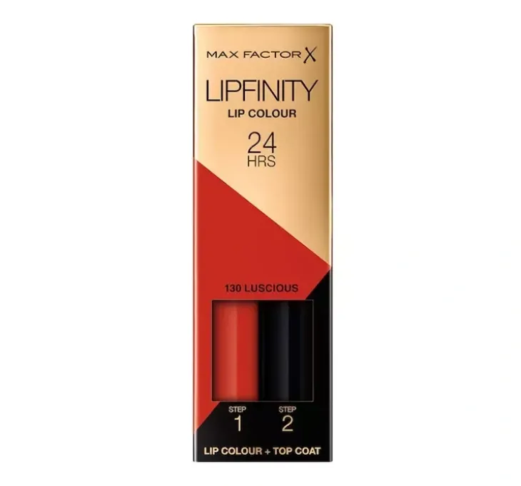 Max Factor Lipfinity pomadka 130 Luscious 2,3 ml + Top Coat 1,9 g