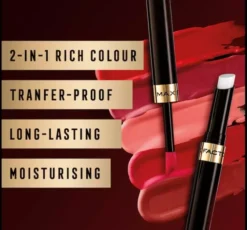 Max Factor Lipfinity pomadka 015 Ethereal 2,3 ml + Top Coat 1,9 g