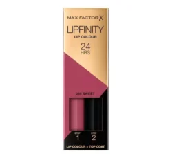 Max Factor Lipfinity pomadka 055 Sweet 2,3 ml + Top Coat 1,9 g
