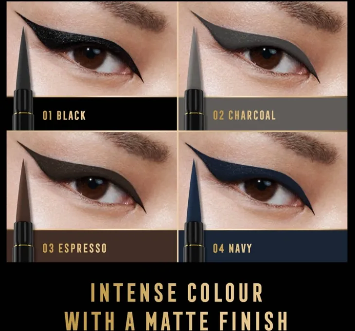 Max Factor Masterpiece wodoodporny eyeliner w płynie 01 Black 1,7 ml