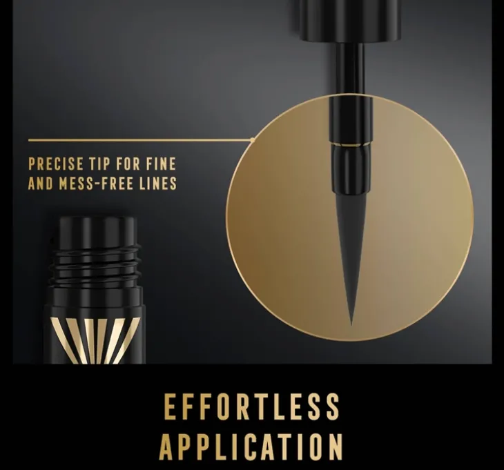 Max Factor Masterpiece wodoodporny eyeliner w płynie 01 Black 1,7 ml