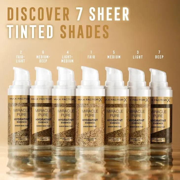 Max Factor Miracle Pure Hydratint Essence lekki podkład nawilżający tint do twarzy 3 Light 30 ml