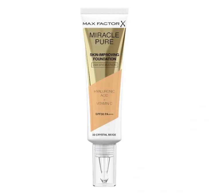 Max Factor Miracle Pure podkład poprawiający kondycję skóry 33 Crystal Beige 30 ml