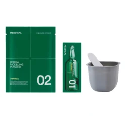 Mediheal Derma Modeling Pack Teatree Calming zestaw do pielęgnacji twarzy maseczka algowa 28 g + serum 2 ml