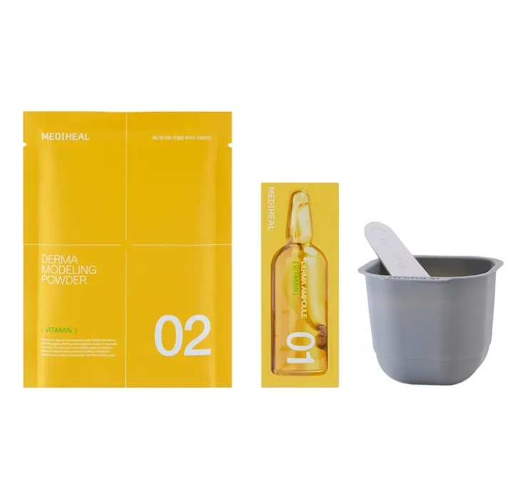 Mediheal Derma Modeling Pack Vitamin Brightening zestaw do pielęgnacji twarzy maseczka algowa 28 g + serum 2 ml