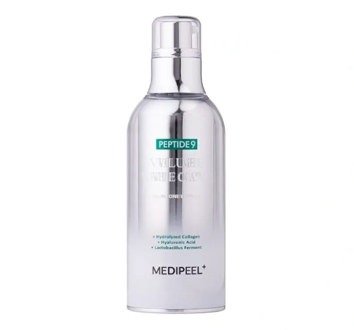 MEDIPEEL Peptide 9 Volume White Cica Essence Pro rozświetlająca esencja do twarzy z peptydami 100 ml