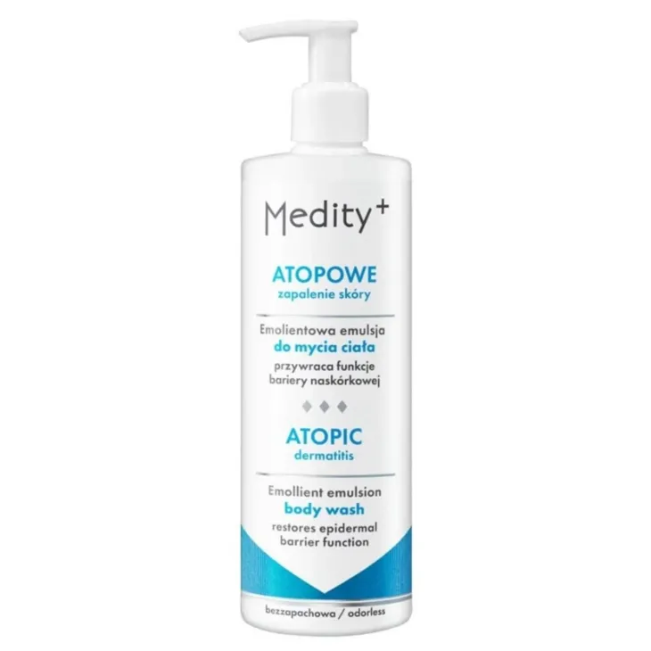 Medity+ Atopowe Zapalenie Skóry emolientowa emulsja do mycia ciała 200 ml