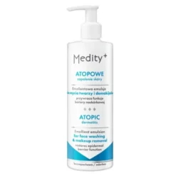 Medity+ Atopowe Zapalenie Skóry emolientowa emulsja do mycia twarzy i demakijażu 200 ml