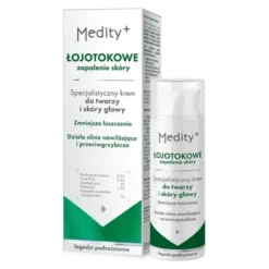 Medity+ Łojotokowe Zapalenie Skóry specjalistyczny krem do twarzy i skóry głowy zmniejszający łuszczenie naskórka 50 ml