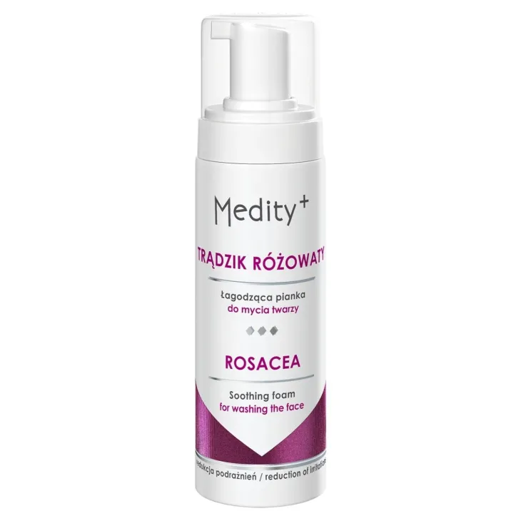 Medity+ Trądzik Różowaty łagodząca pianka do mycia twarzy 150 ml