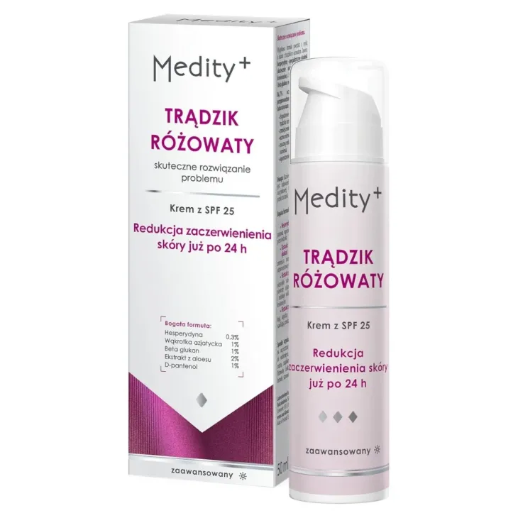 Medity+ Trądzik Różowaty krem do twarzy z filtrem SPF25 50 ml