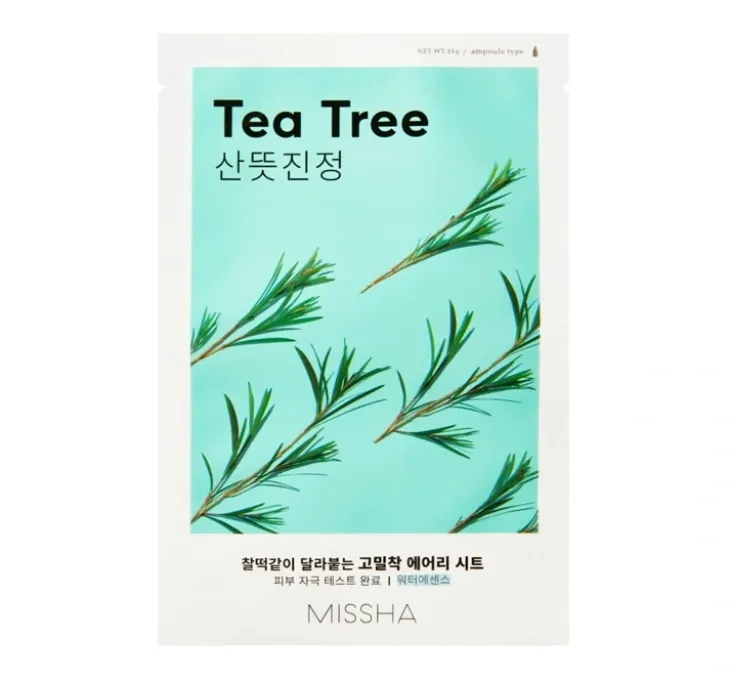Missha Airy Fit Sheet Mask kojąca maska w płachcie Tea Tree 19 ml