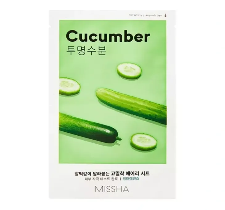 Missha Airy Fit Sheet Mask nawilżająca maseczka w płachcie Cucumber 19ml