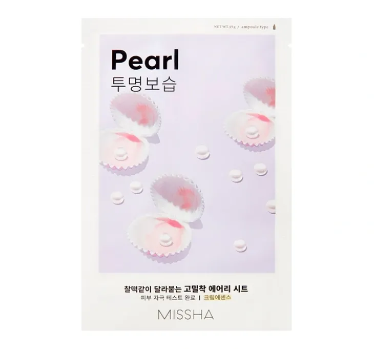Missha Airy Fit Sheet Mask Pearl rozjaśniająca maseczka w płachcie 19ml