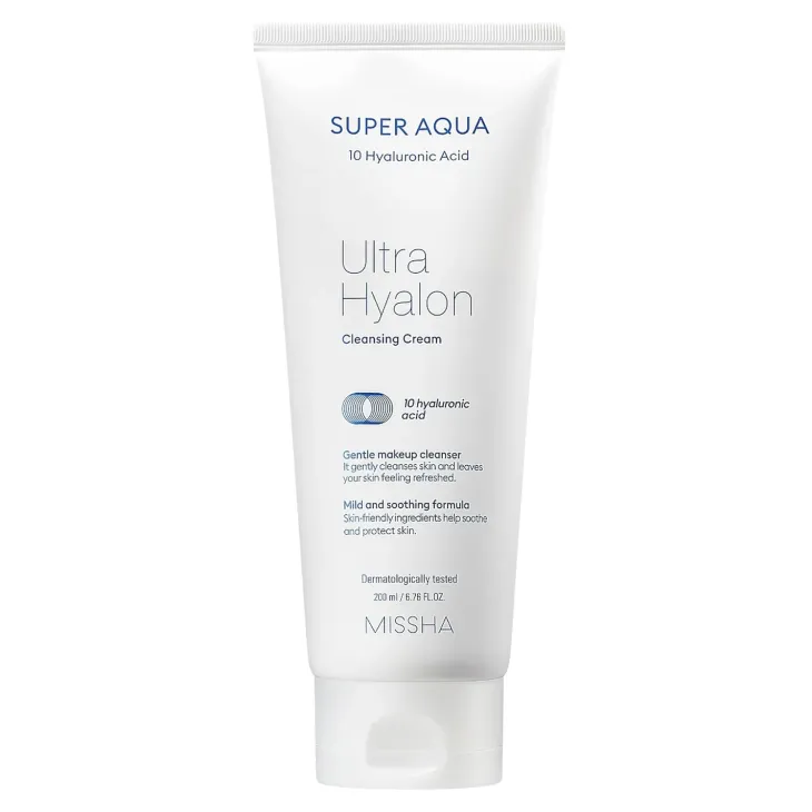 Missha Super Aqua Ultra Hyalron Cleansing Cream oczyszczający krem do mycia twarzy z kwasem hialuronowym 200 ml