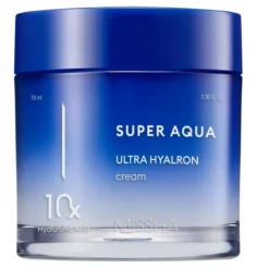 Missha Super Aqua Ultra Hyalron Cream głęboko nawilżający krem do twarzy z kwasem hialuronowym 70 ml