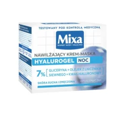 Mixa Hyalurogel noc nawilżający krem maska 50 ml