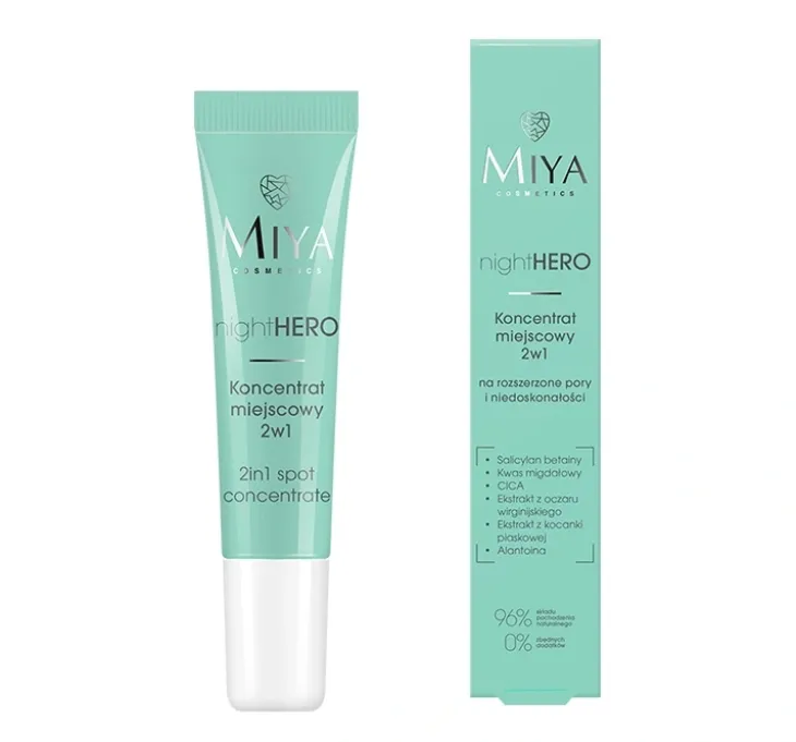 Miya Cosmetics Nighthero koncentrat miejscowy 2w1 dla skóry problematycznej 15ml