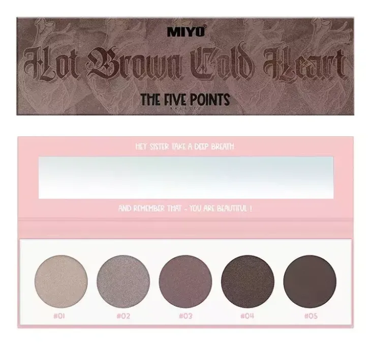 Miyo Five Points Palette paleta 5 cieni do powiek 09 Hot Brown Cold Heart 6,5 g