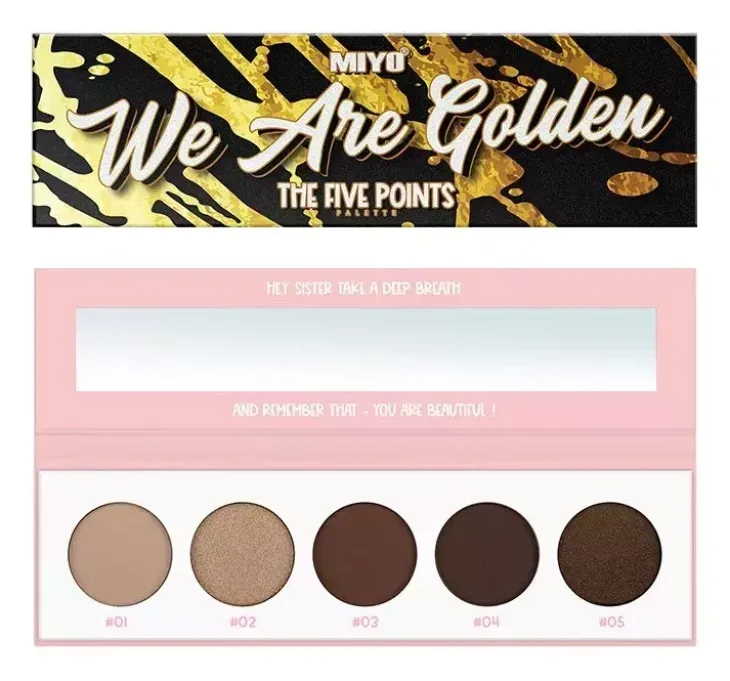 Miyo Five Points Palette paleta 5 cieni do powiek 01 We Are Golden 6,5 g