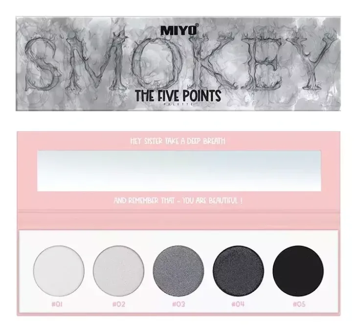 Miyo Five Points Palette paleta 5 cieni do powiek 02 Smokey 6,5 g