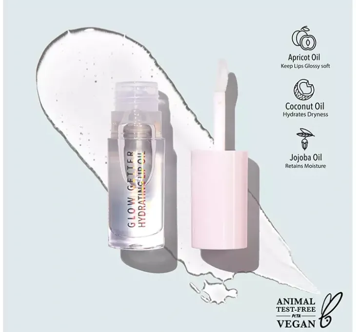 Moira Glow Getter nawilżający olejek do ust 10 Clear 4,6ml
