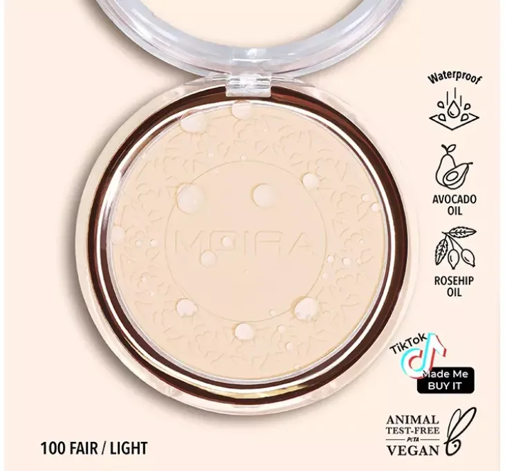 Moira Soft Focus wodoodporny puder utrwalający makijaż 100 Fair/Light 11,5g