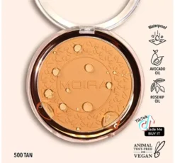 MOIRA SOFT FOCUS WODOODPORNY PUDER UTRWALAJĄCY MAKIJAŻ 500 TAN 11,5G
