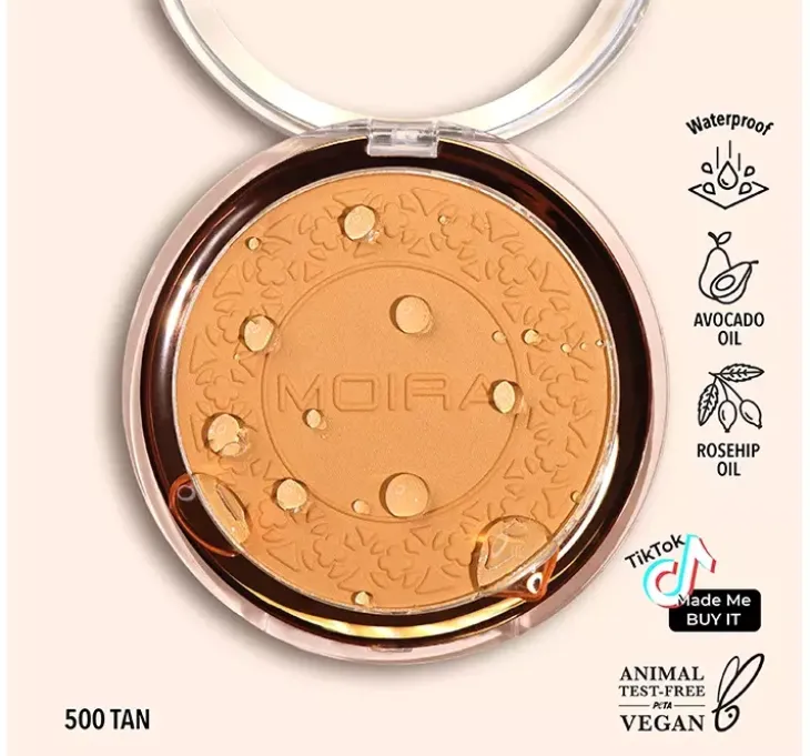 MOIRA SOFT FOCUS WODOODPORNY PUDER UTRWALAJĄCY MAKIJAŻ 500 TAN 11,5G