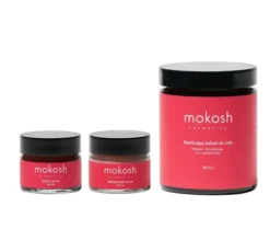 Mokosh Amorek zestaw prezentowy balsam do ust 15 ml + peeling-maska do ust 15 ml + balsam do ciała 180 ml