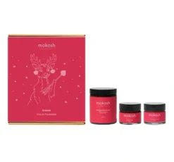 Mokosh Amorek zestaw prezentowy balsam do ust 15 ml + peeling-maska do ust 15 ml + balsam do ciała 180 ml