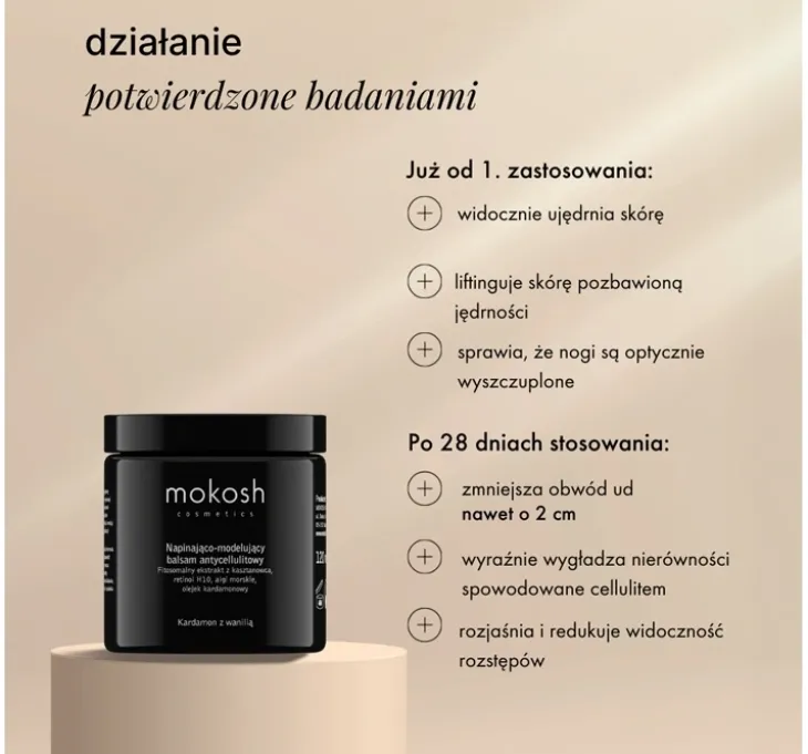 Mokosh napinająco-modelujący balsam antycellulitowy Kardamon z Wanilią 120ml