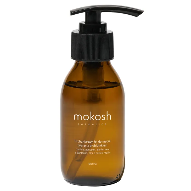 Mokosh probarierowy żel do mycia twarzy z prebiotykiem Malina 90 ml