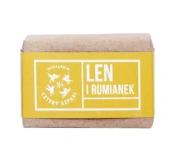 Mydlarnia Cztery Szpaki Len i Rumianek naturalne mydło w kostce skóra alergiczna, wrażliwa 110 g