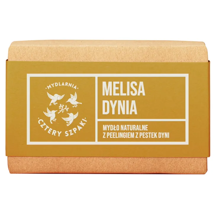 Mydlarnia Cztery Szpaki melisa i dynia mydło naturalne z peelingiem 110g