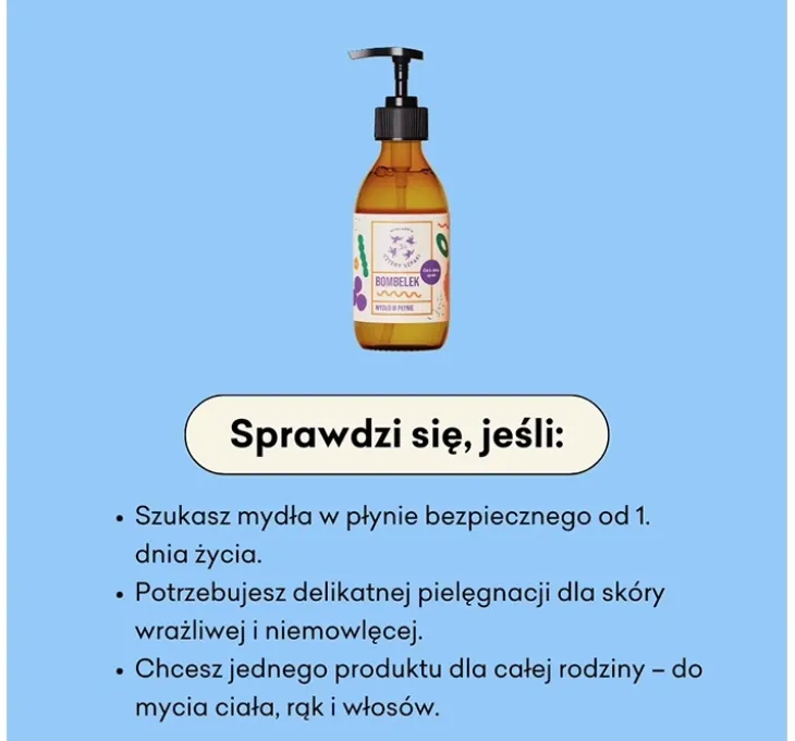Mydlarnia Cztery Szpaki mydło w płynie Bombelek od 1 dnia życia 300 ml